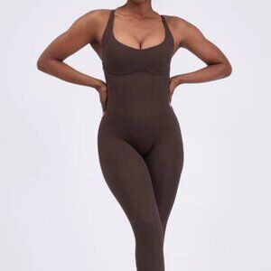 Buff Bunny Corset Bodysuit Cold Brew